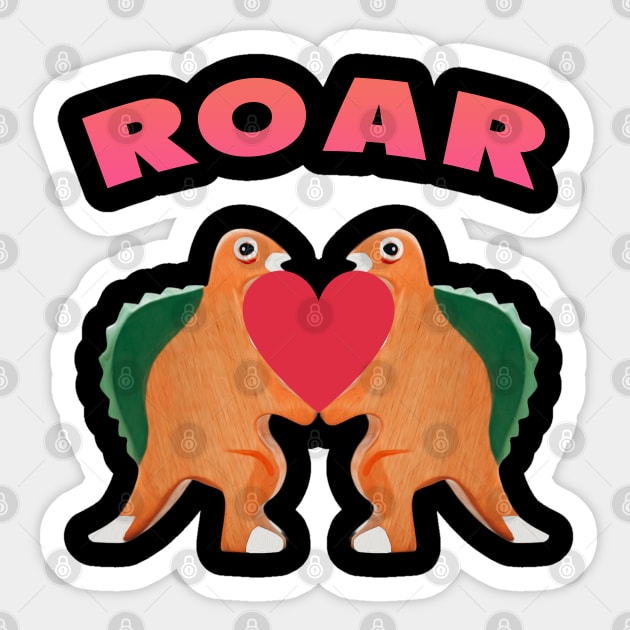 Cute Dinosaur Backtoschool Quote Roar Heart Pink Sticker by Dolta